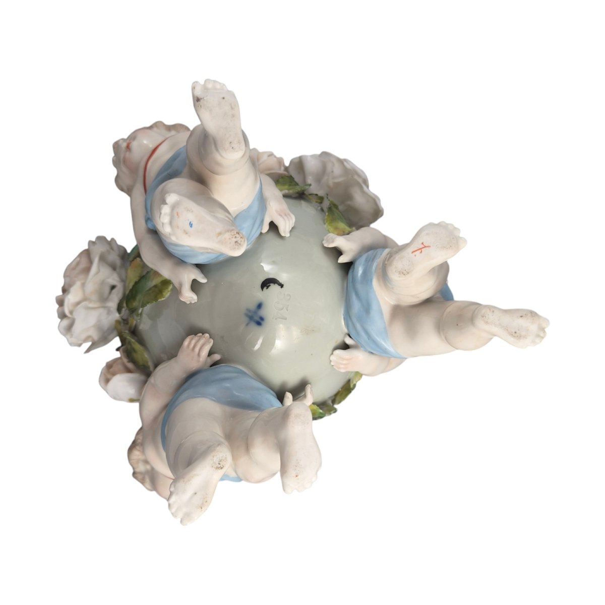 Victorian Sitzendorf Cherub Centrepiece Vase, Germany, C.1884–1902-photo-4