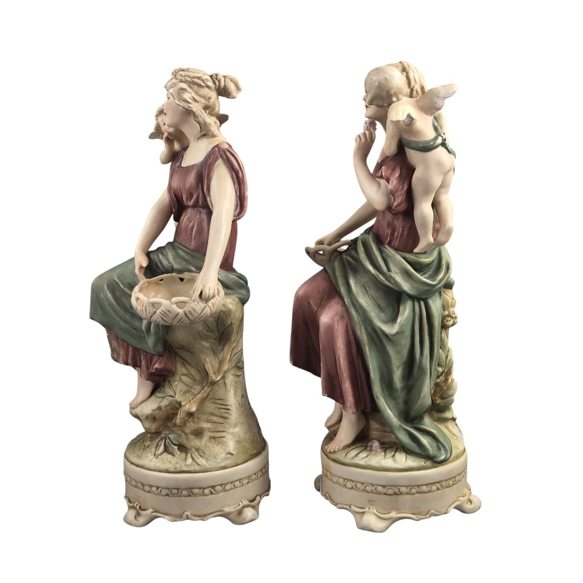 Royal Dux Bohemia Art Nouveau Figures By H. Schubert-photo-2