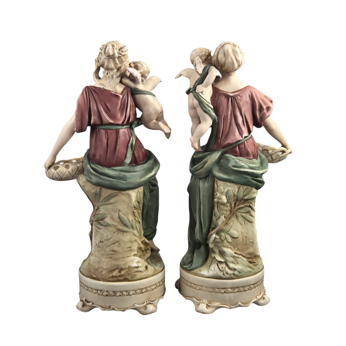 Royal Dux Bohemia Art Nouveau Figures By H. Schubert-photo-3