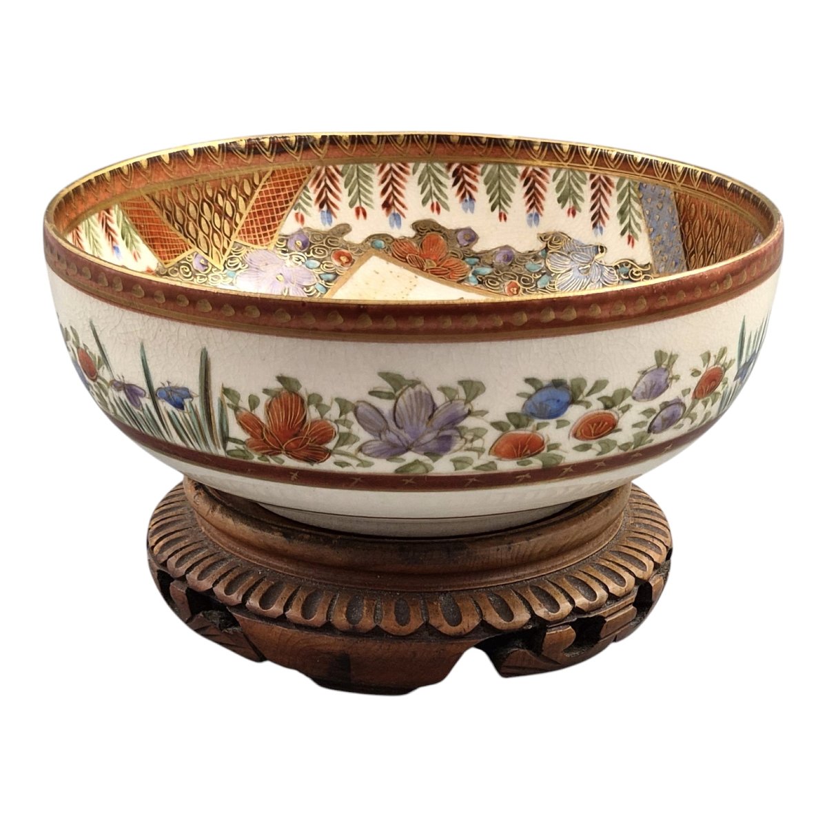 Fine Meiji Japanese Satsuma Bowl Signed Kozan, C. 1890–1905-photo-1