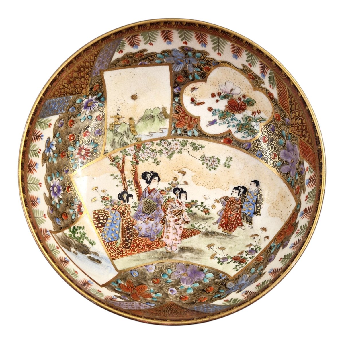 Fine Meiji Japanese Satsuma Bowl Signed Kozan, C. 1890–1905-photo-3