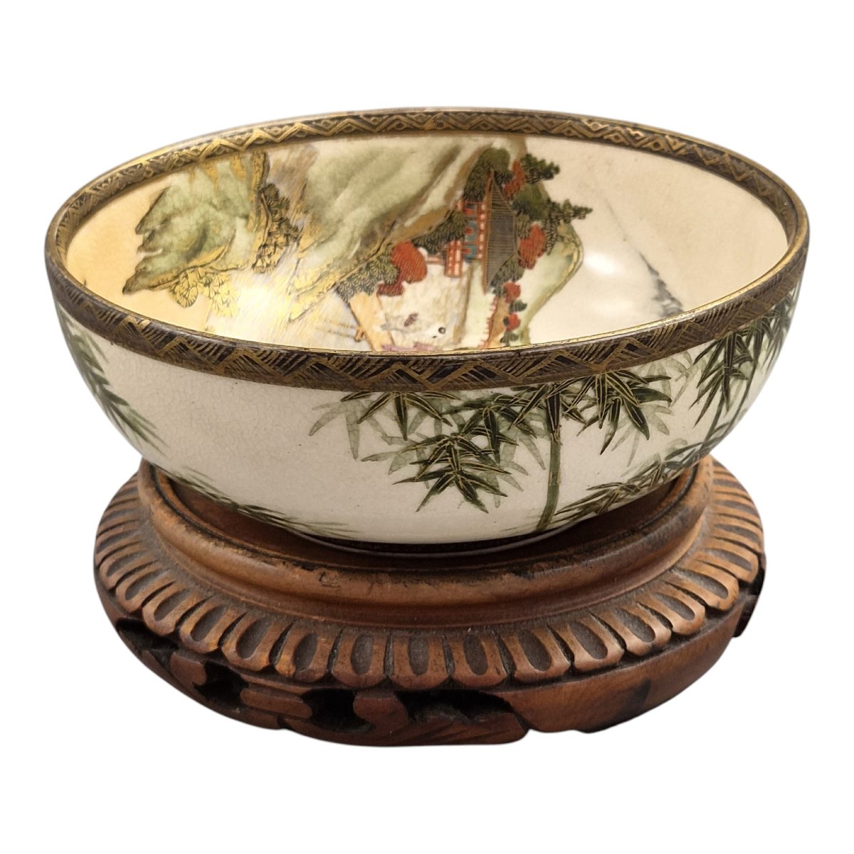 Fine Meiji Japanese Satsuma Bowl Signed Gyokkō, C. 1890–1910-photo-3