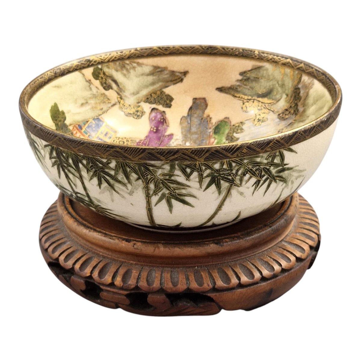 Fine Meiji Japanese Satsuma Bowl Signed Gyokkō, C. 1890–1910-photo-4