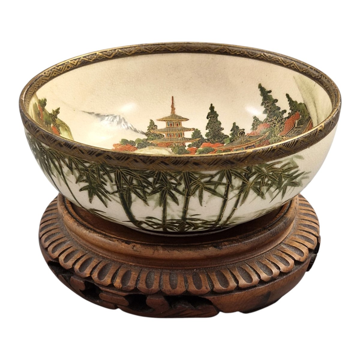 Fine Meiji Japanese Satsuma Bowl Signed Gyokkō, C. 1890–1910-photo-2