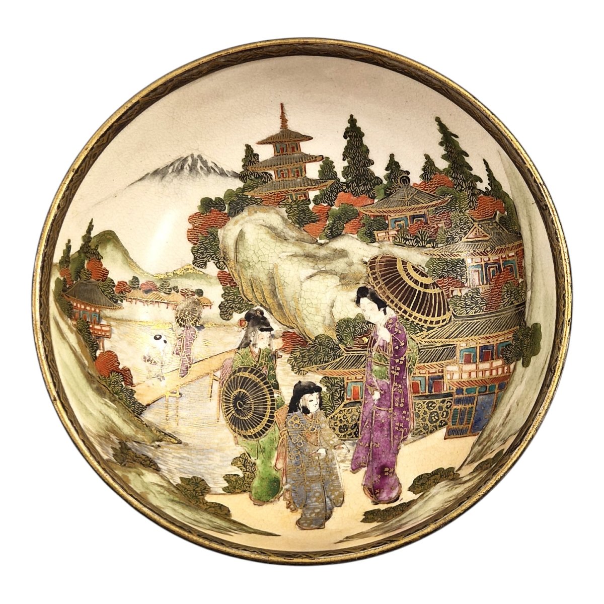 Fine Meiji Japanese Satsuma Bowl Signed Gyokkō, C. 1890–1910-photo-4