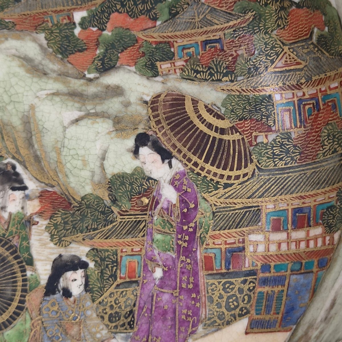 Fine Meiji Japanese Satsuma Bowl Signed Gyokkō, C. 1890–1910-photo-5