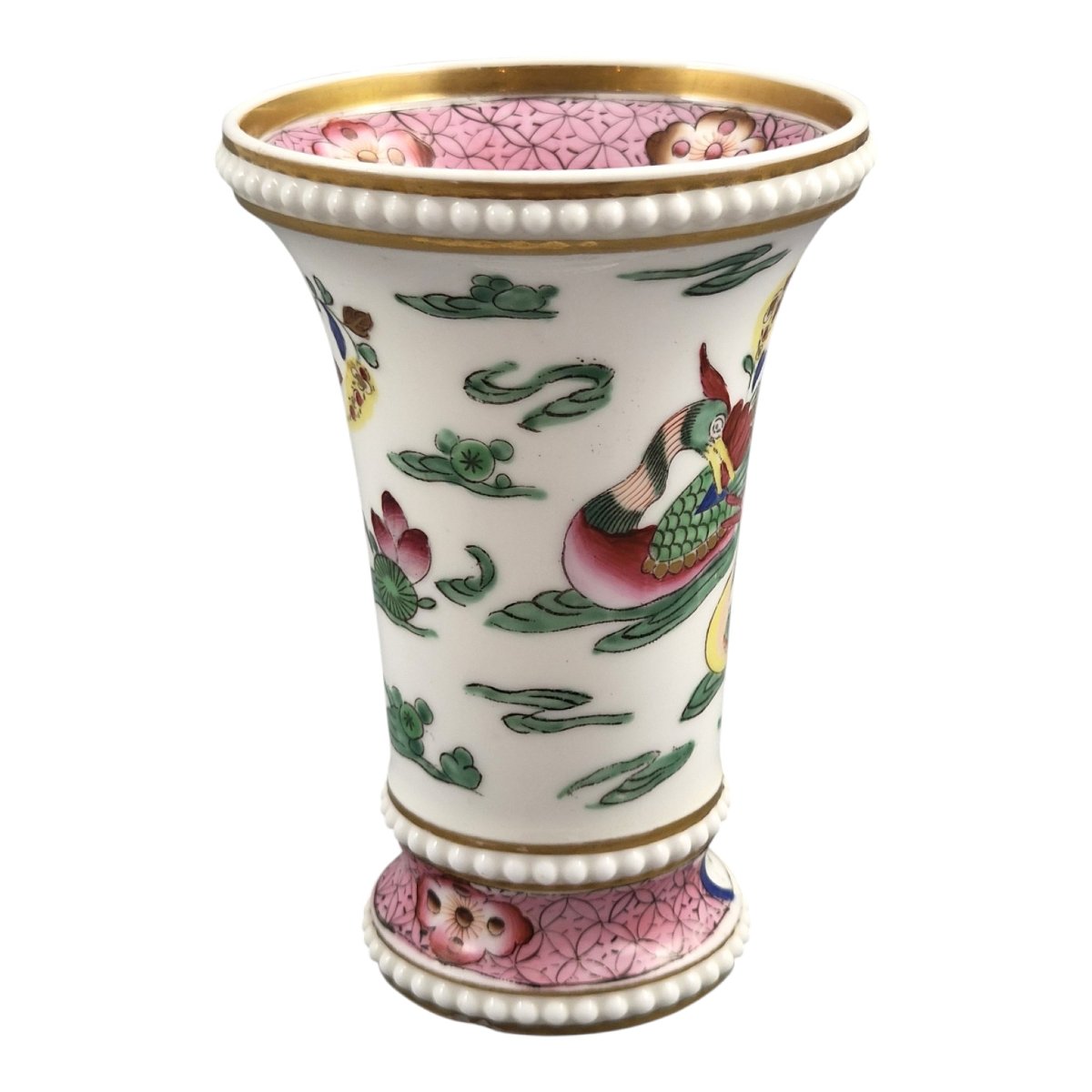 Regency Spode Chinoiserie Spill Vase With Mandarin Ducks, C. 1820–1825-photo-1