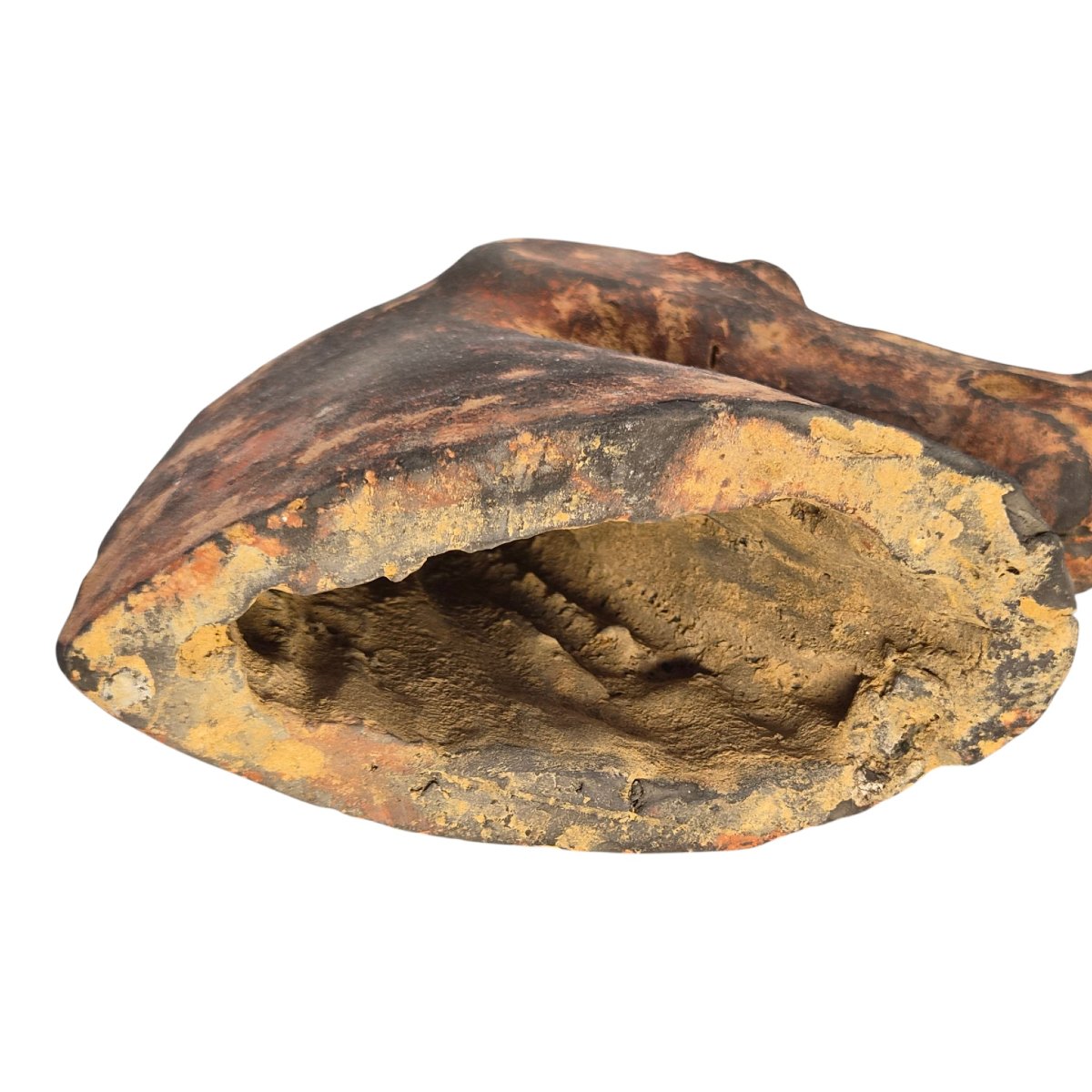 Chinese Han Dynasty Type Painted Terracotta Horse Head, Mingqi Tomb Figure-photo-3