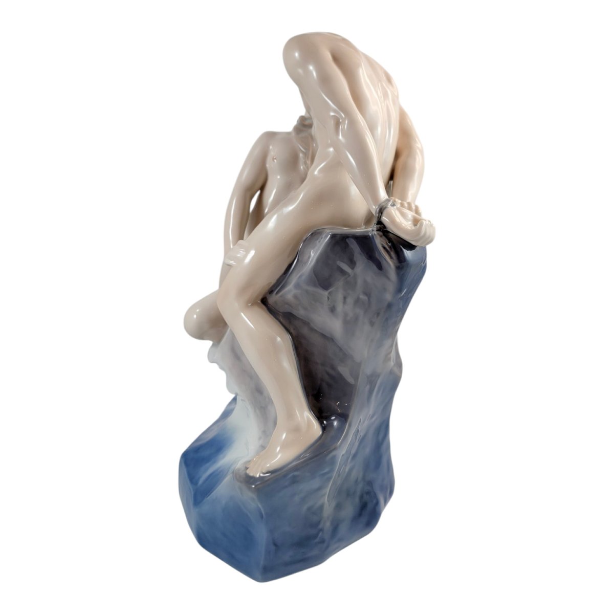Royal Copenhagen “wave And Rock” Porcelain Sculpture By Theodor Lundberg, Denmark, 1968-photo-3