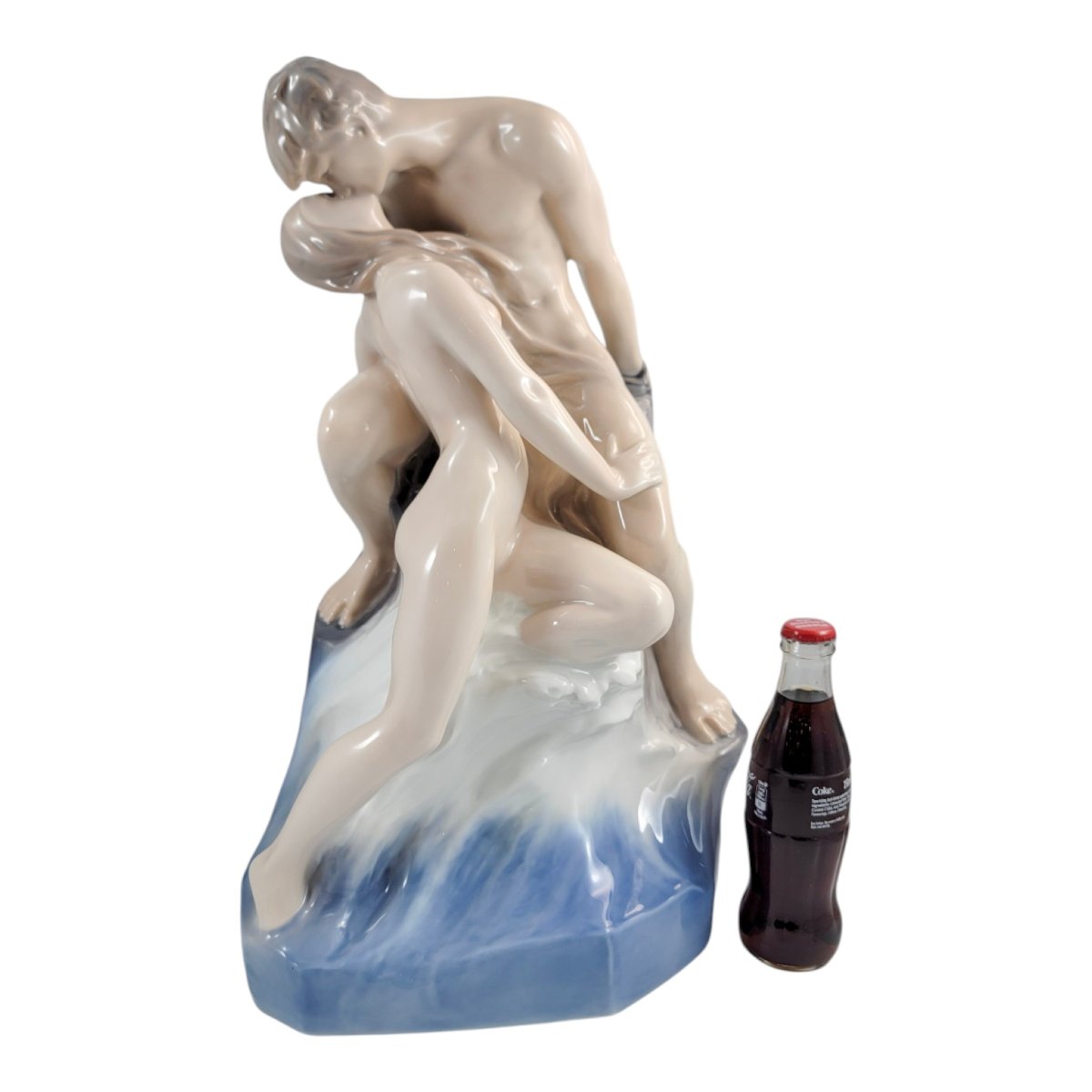 Royal Copenhagen “wave And Rock” Porcelain Sculpture By Theodor Lundberg, Denmark, 1968-photo-8
