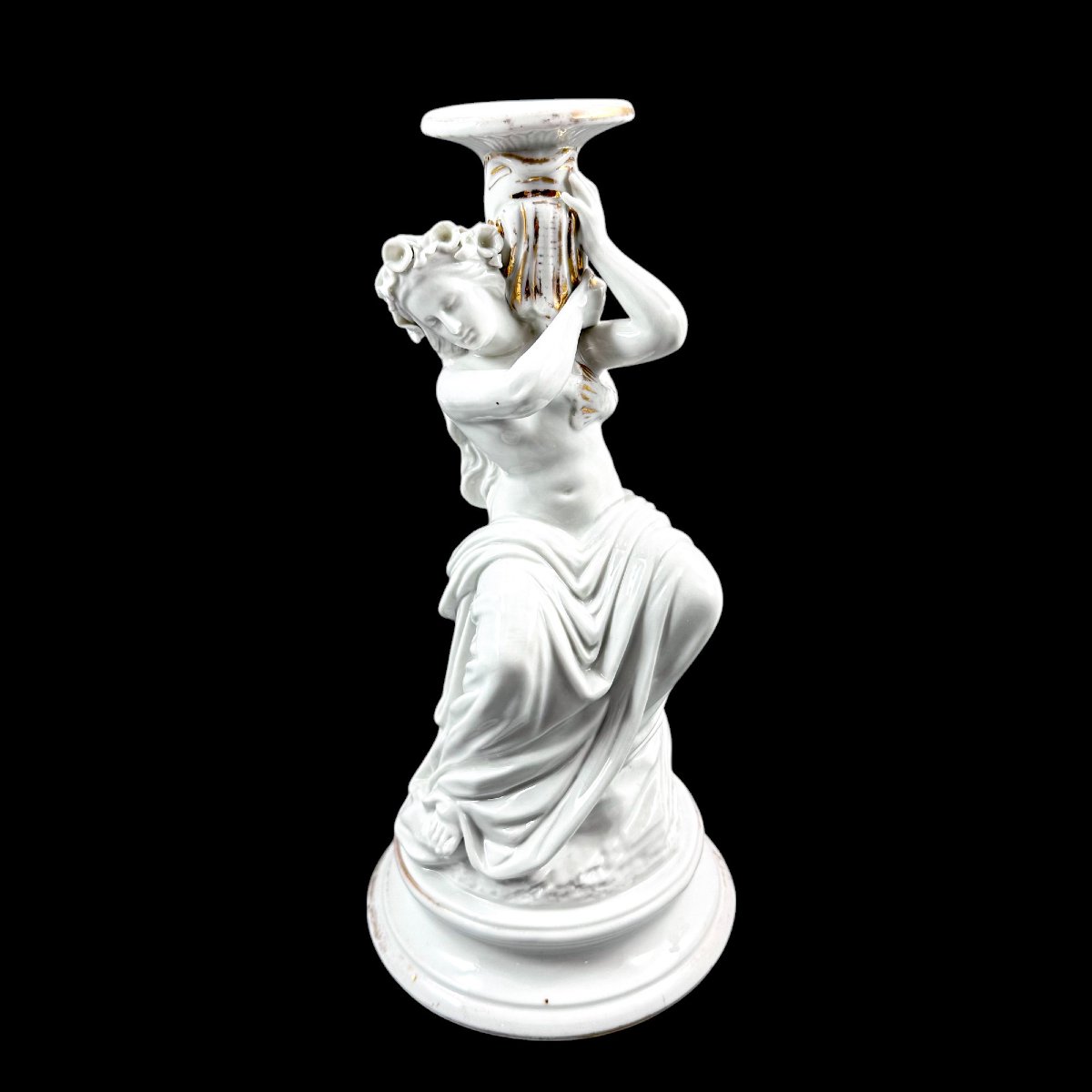 Paire de bougeoirs figuratifs en porcelaine, attribuée à Sutherland & Sons, vers 1880-photo-1