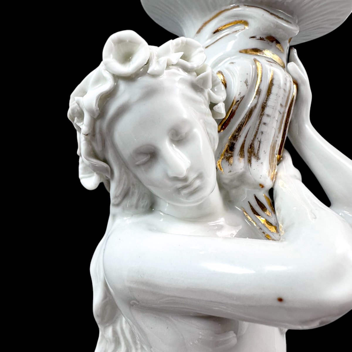 Paire de bougeoirs figuratifs en porcelaine, attribuée à Sutherland & Sons, vers 1880-photo-2