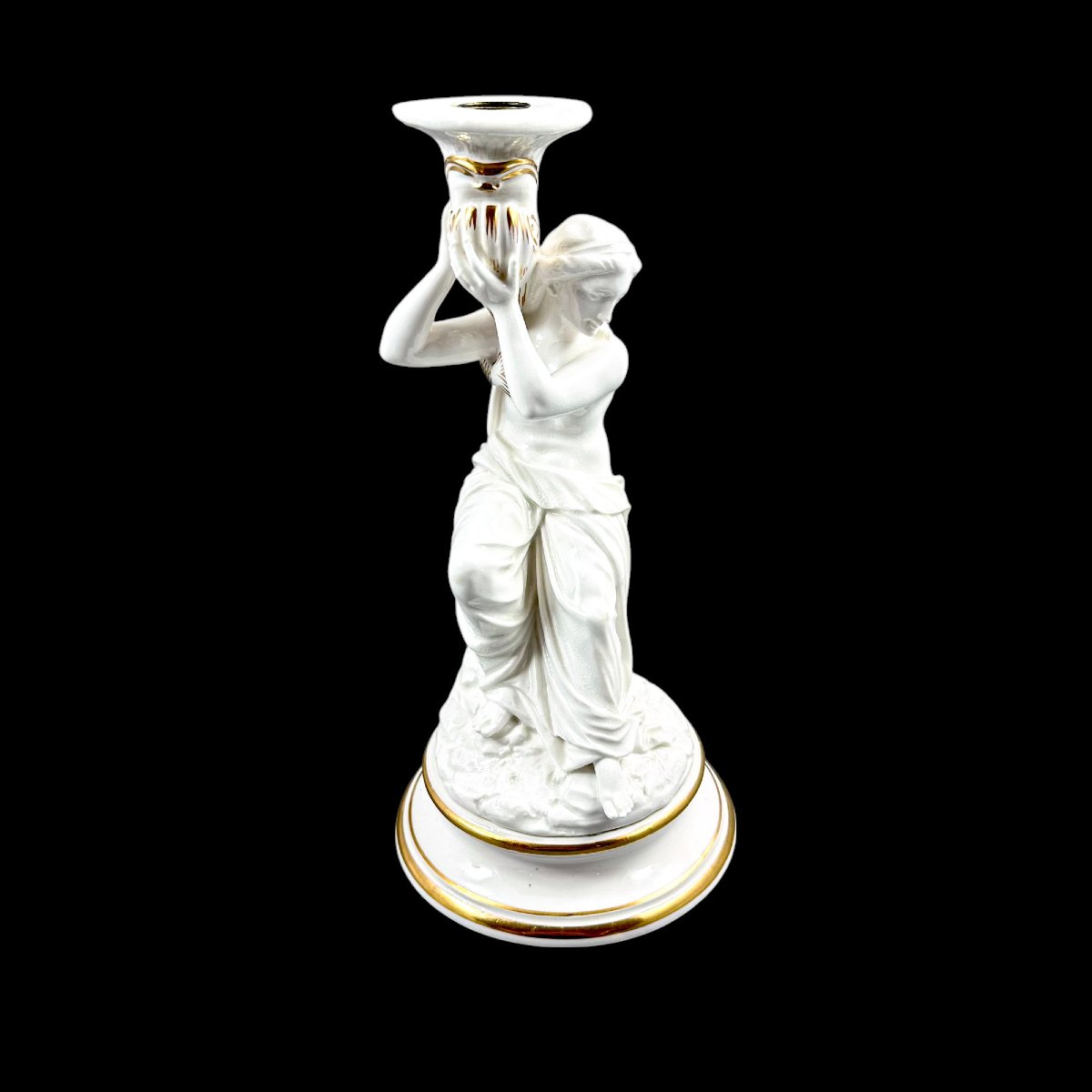 Paire de bougeoirs figuratifs en porcelaine, attribuée à Sutherland & Sons, vers 1880-photo-6