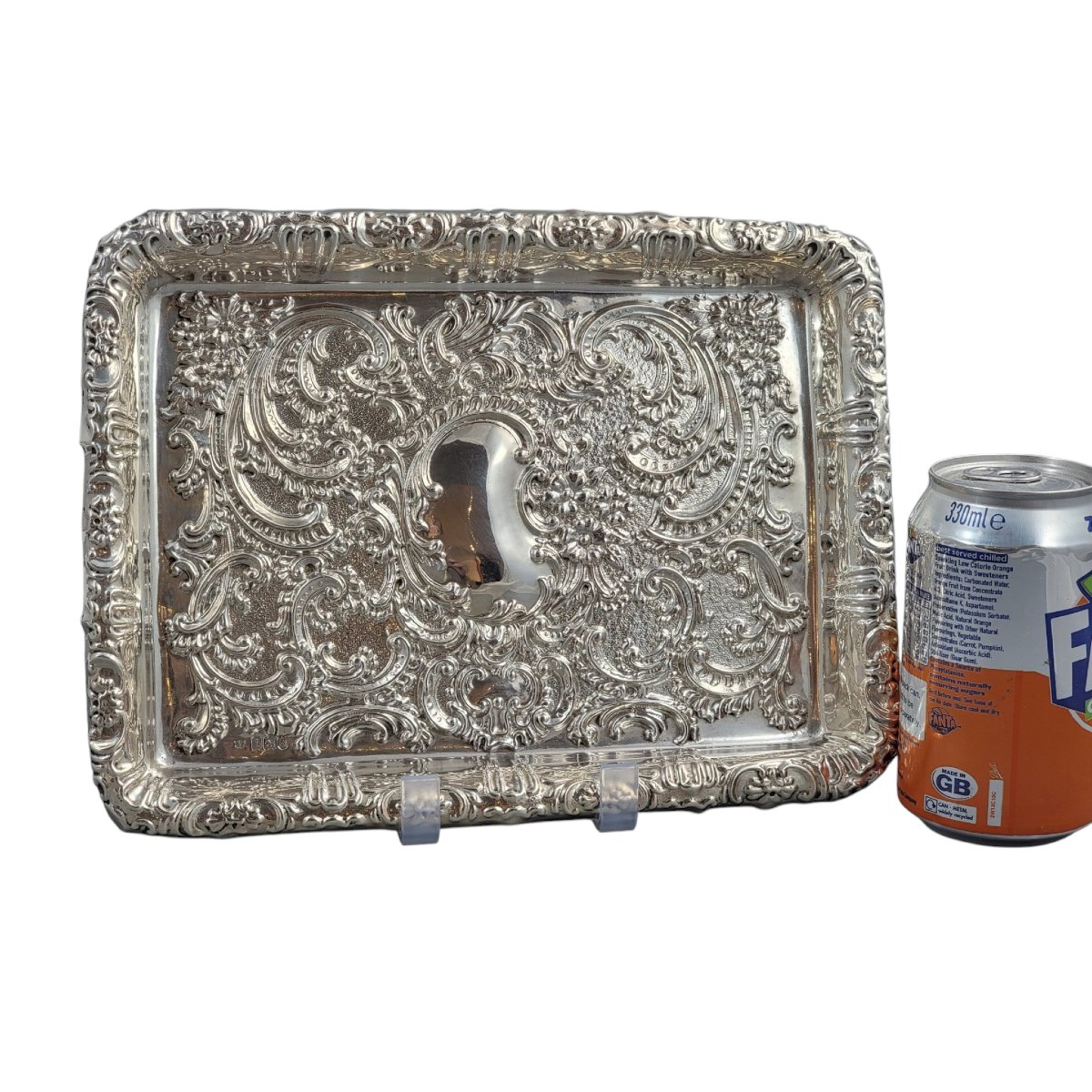 Plateau à cartes en argent sterling, Robert Pringle & Sons, Londres, 1904-photo-3