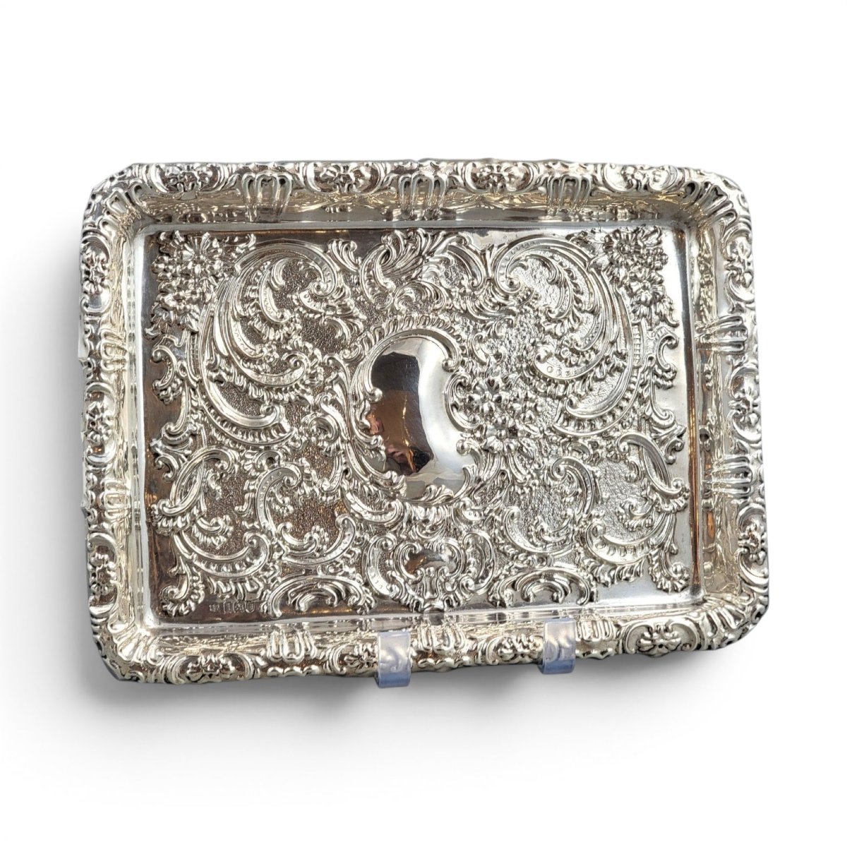 Plateau à cartes en argent sterling, Robert Pringle & Sons, Londres, 1904