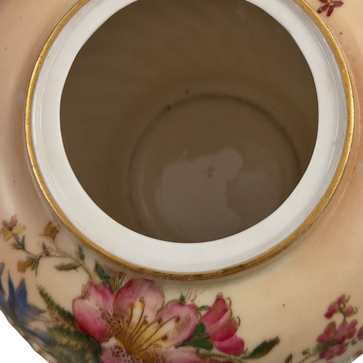 Pot-pourri Royal Worcester en porcelaine Blush Ivory, 1903-photo-4