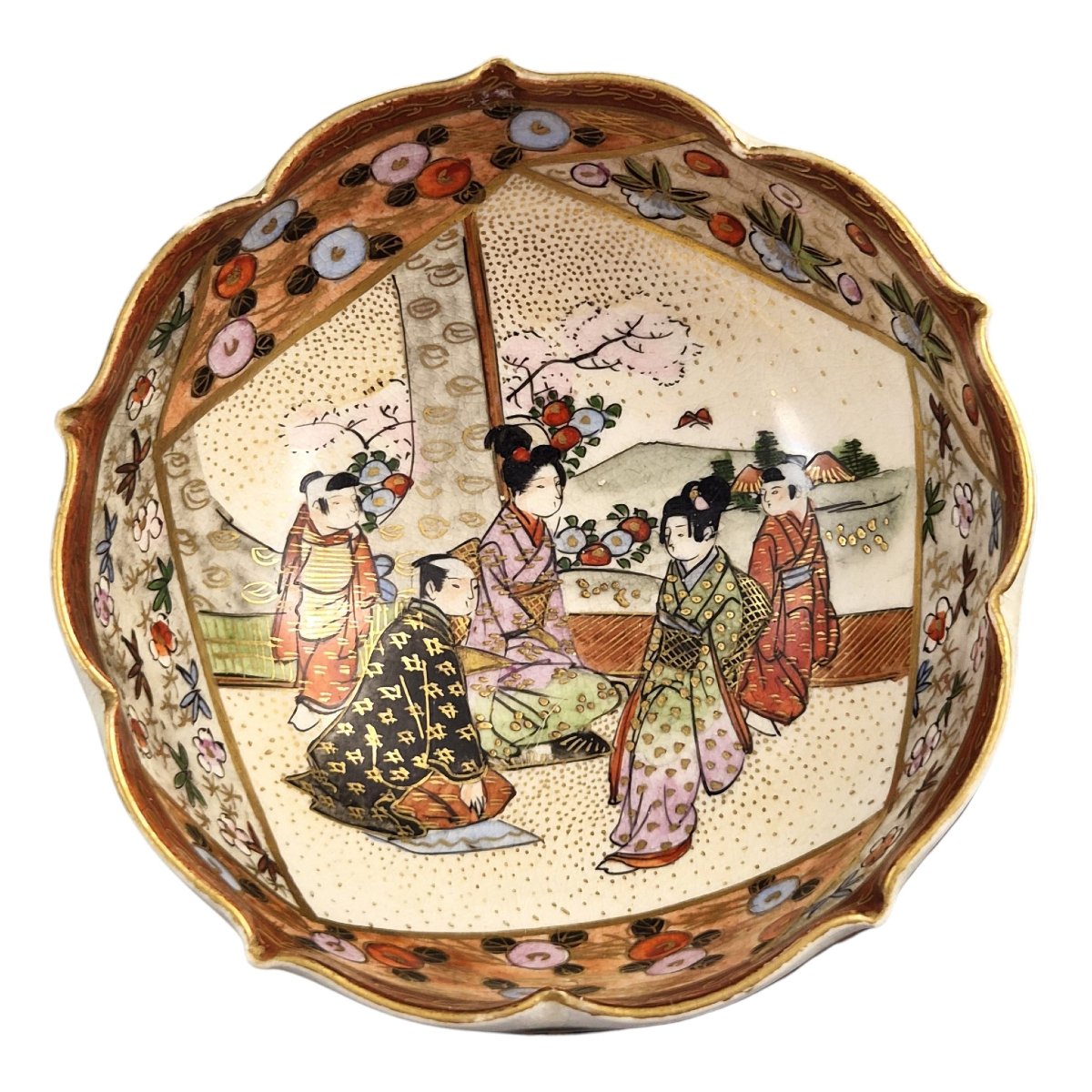 Petit bol Satsuma japonais à décor Hanami, Kyoto, époque Meiji, vers 1880–1895-photo-4