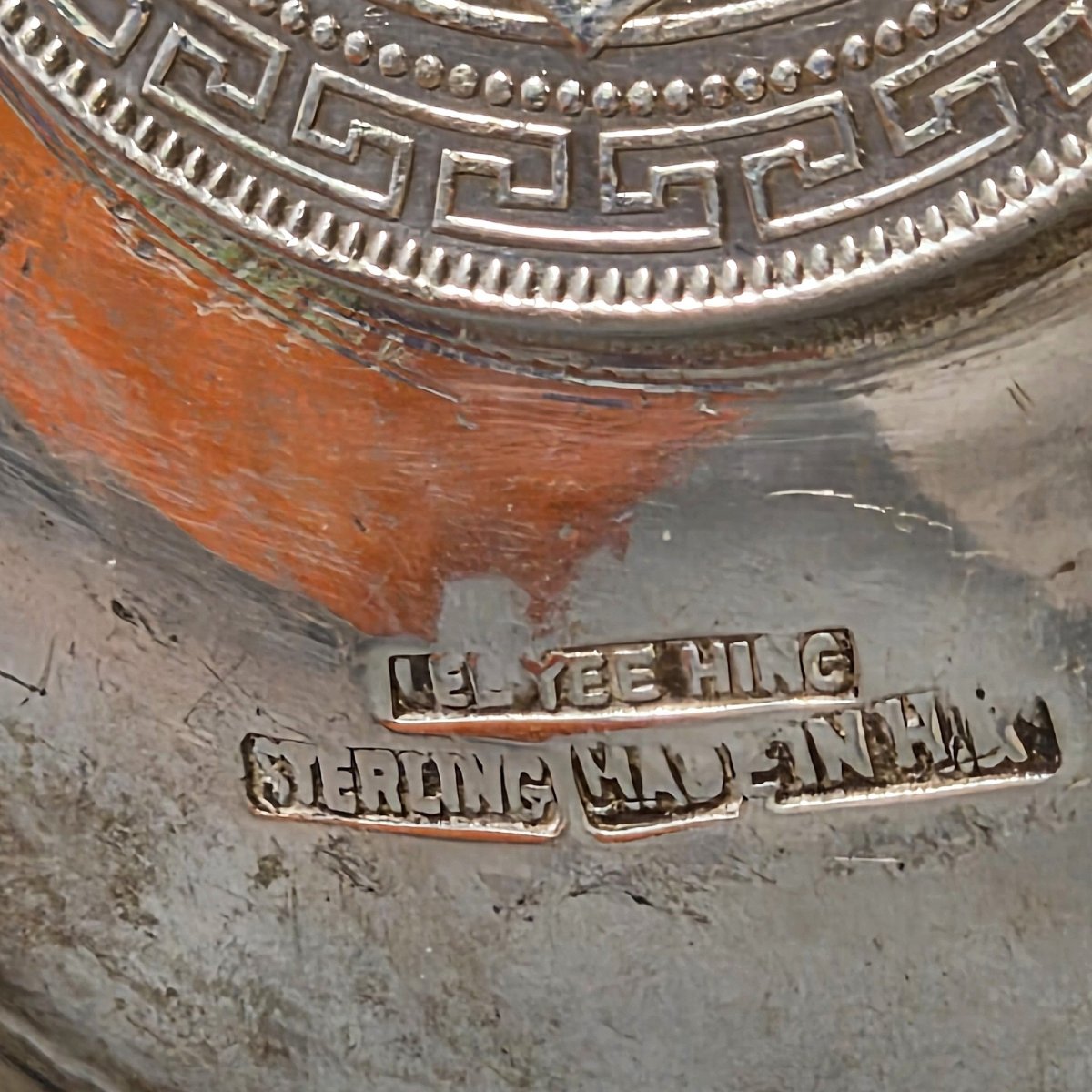 Lee Yee Hing Sterling Silver Coin-inset Ashtray With Trade Dollar, C.1920-photo-1