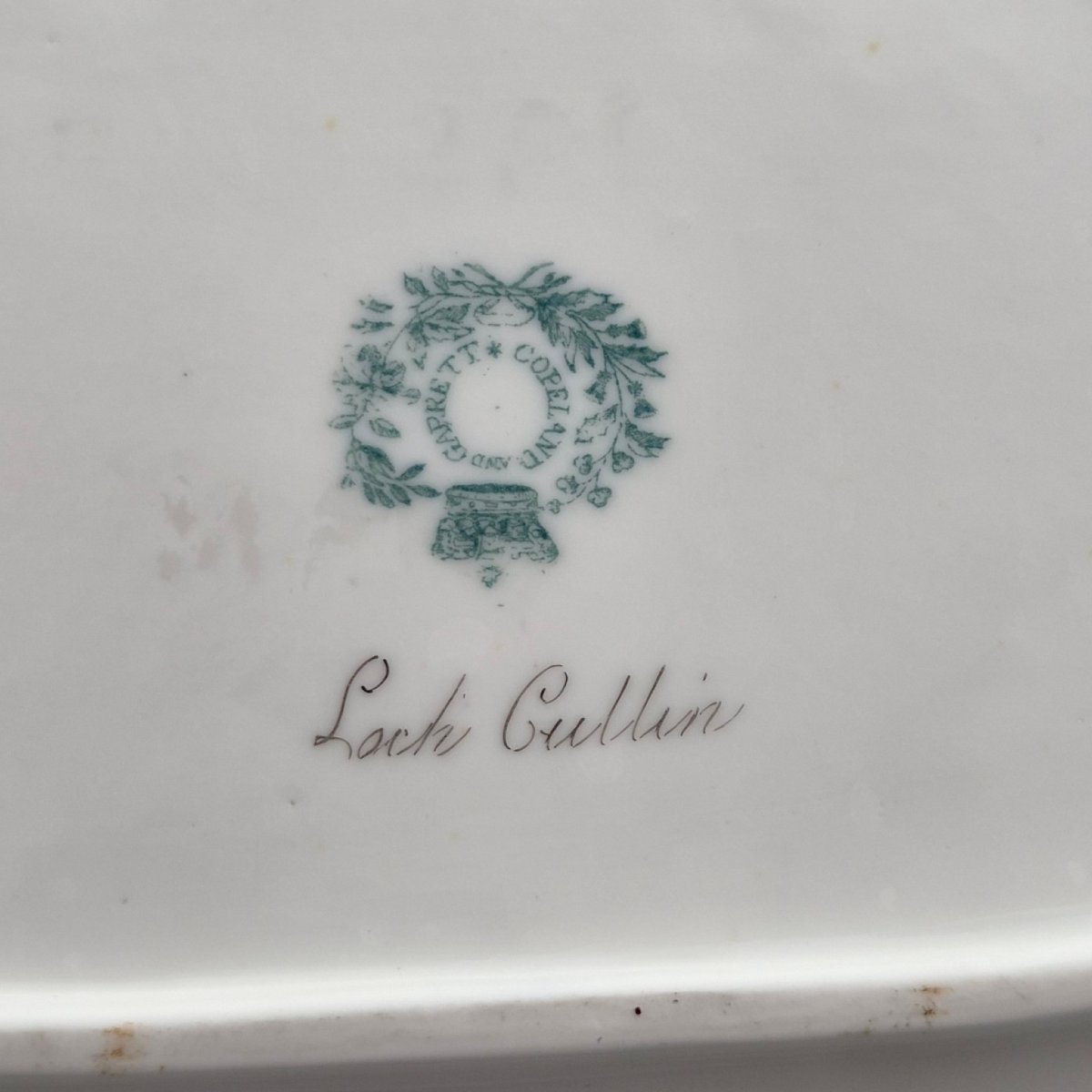 Copeland & Garrett Apple Green Scottish Views Dishes, C.1833–1847-photo-4