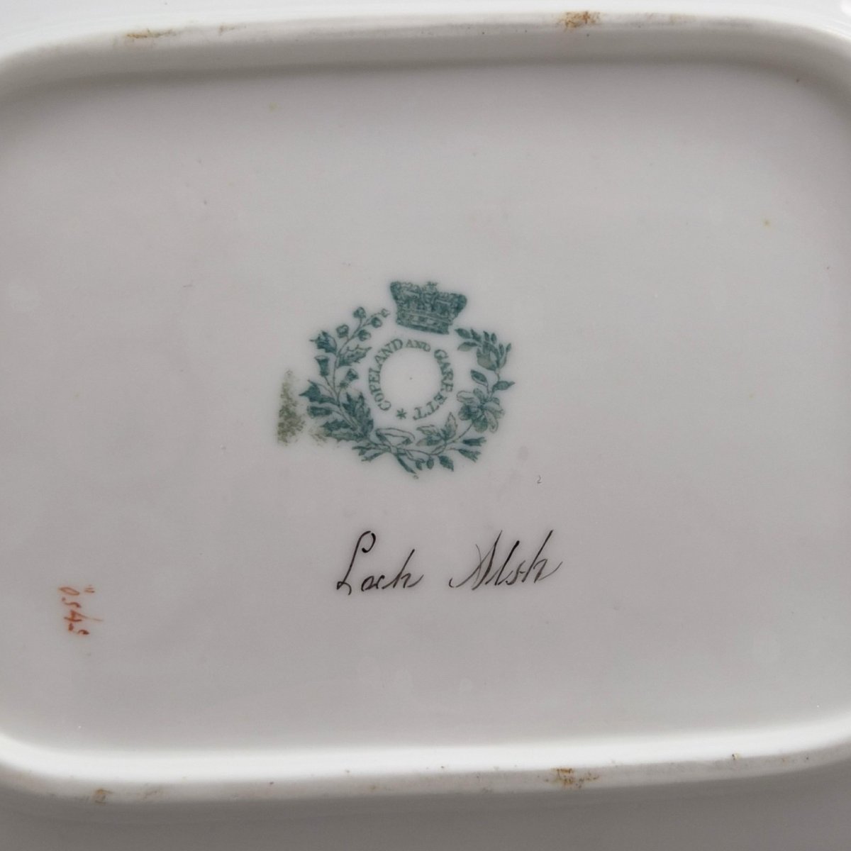Copeland & Garrett Apple Green Scottish Views Dishes, C.1833–1847-photo-7