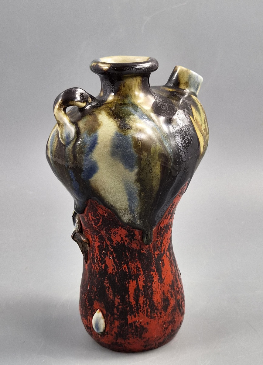 Japanese Sumida Gawa Vase In The Tradition Of Inoue Ryosai Meiji-taishō Period (circa 1900-1920)-photo-4