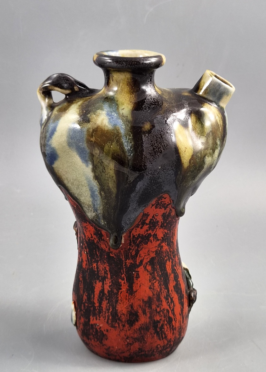 Japanese Sumida Gawa Vase In The Tradition Of Inoue Ryosai Meiji-taishō Period (circa 1900-1920)-photo-1