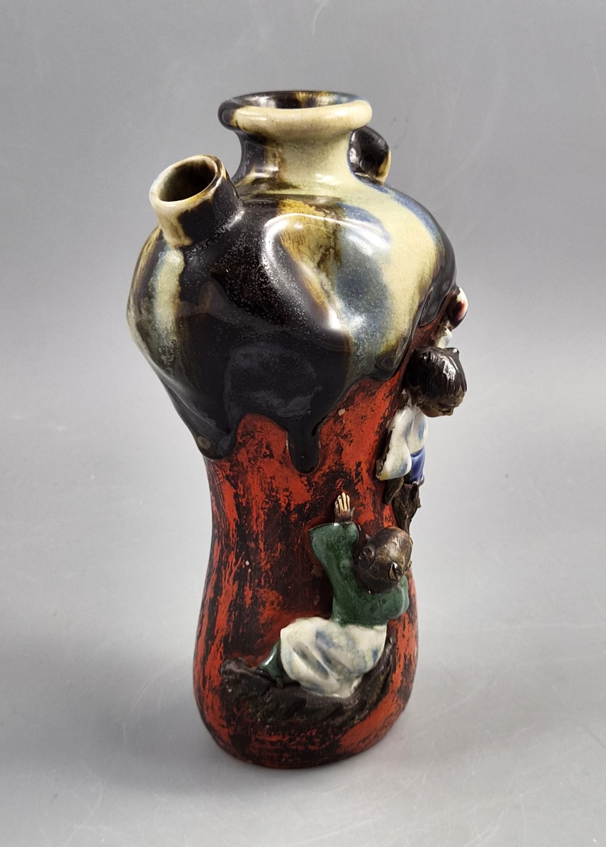 Japanese Sumida Gawa Vase In The Tradition Of Inoue Ryosai Meiji-taishō Period (circa 1900-1920)-photo-3
