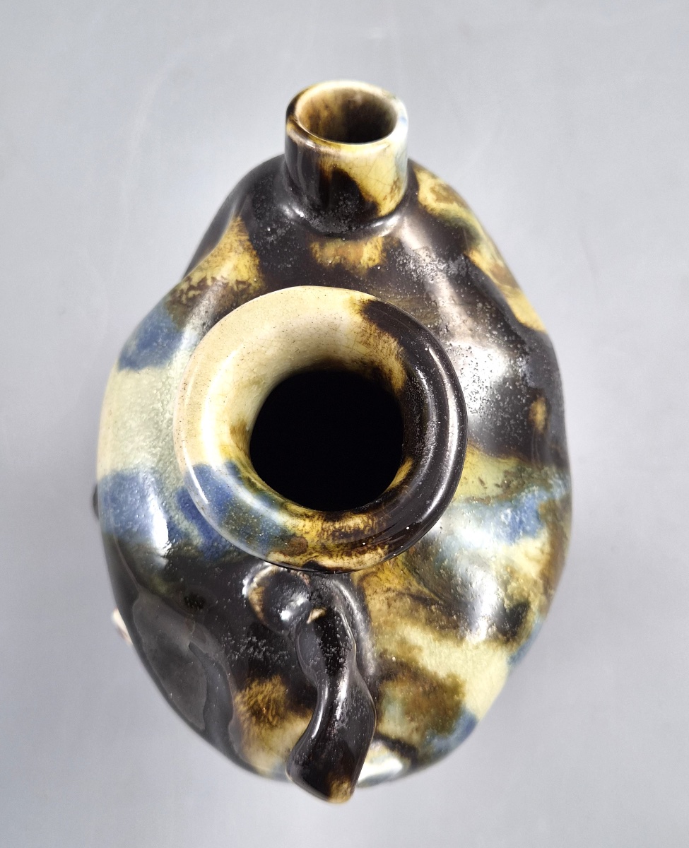 Japanese Sumida Gawa Vase In The Tradition Of Inoue Ryosai Meiji-taishō Period (circa 1900-1920)-photo-8