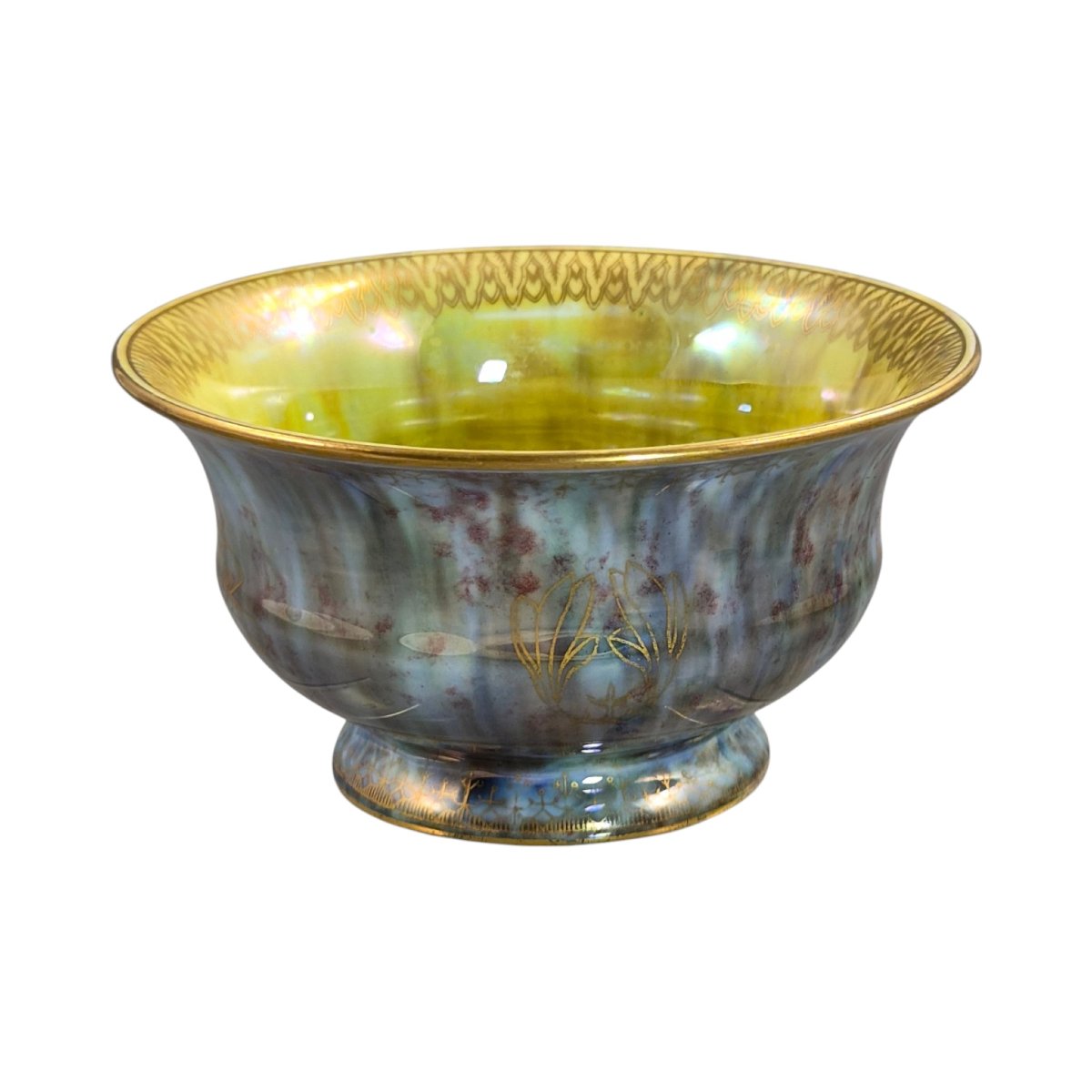 Wedgwood Fairyland Lustre Bowl With Dragon, Pattern Z4828, C.1915-photo-2