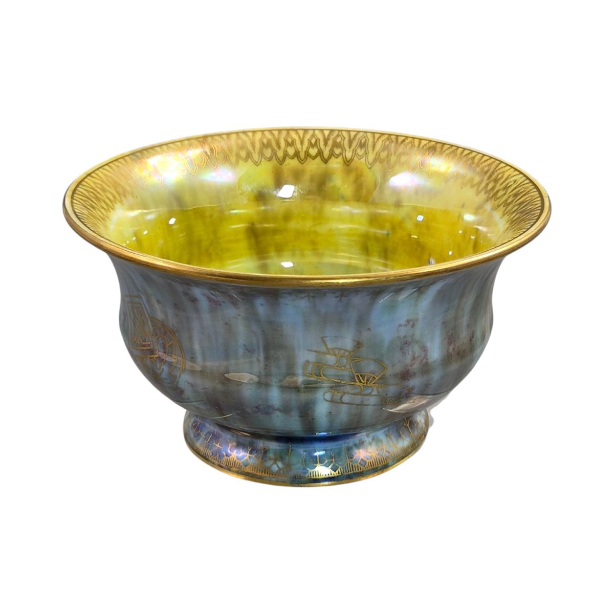 Wedgwood Fairyland Lustre Bowl With Dragon, Pattern Z4828, C.1915-photo-2