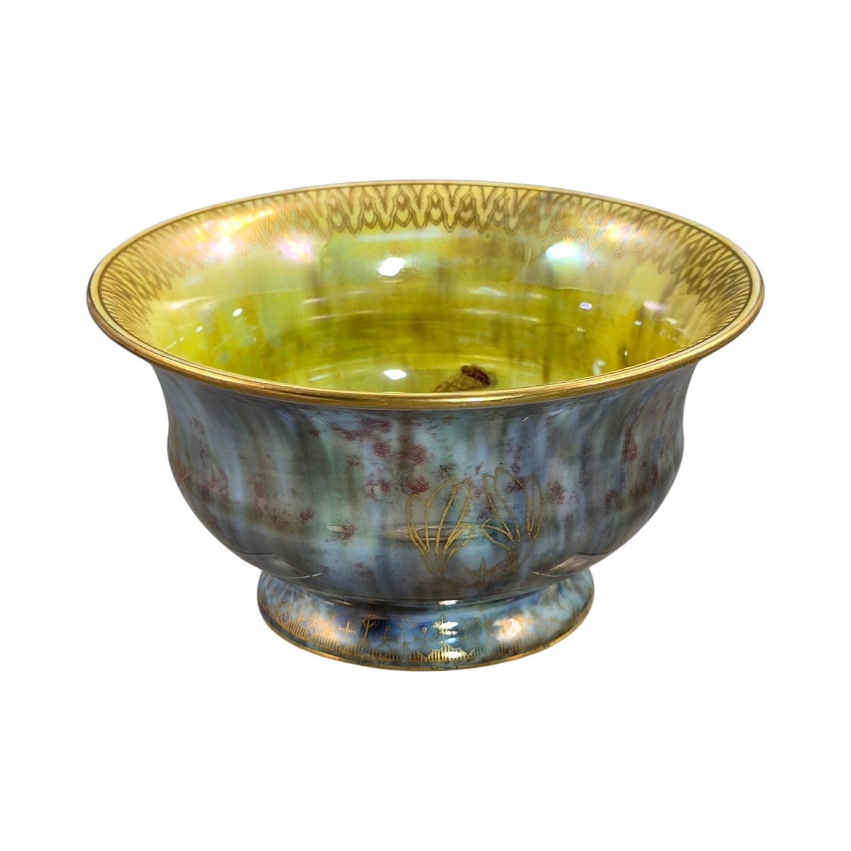 Wedgwood Fairyland Lustre Bowl With Dragon, Pattern Z4828, C.1915-photo-3