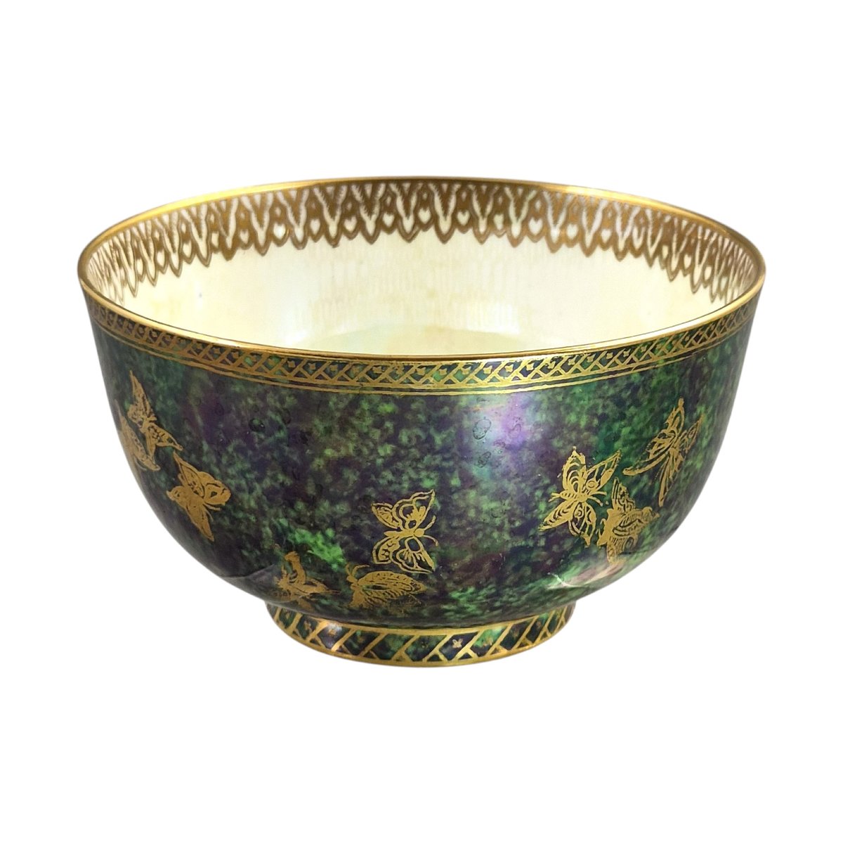 Daisy Makeig-jones Wedgwood Fairyland Lustre Green Butterfly Bowl, C.1920-photo-2