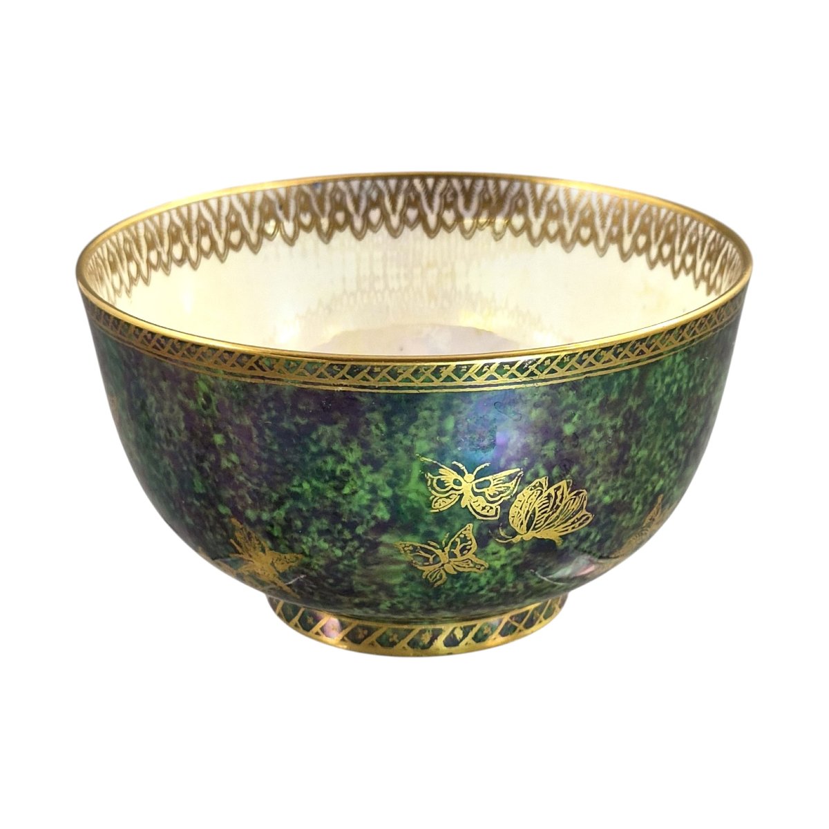 Daisy Makeig-jones Wedgwood Fairyland Lustre Green Butterfly Bowl, C.1920-photo-4