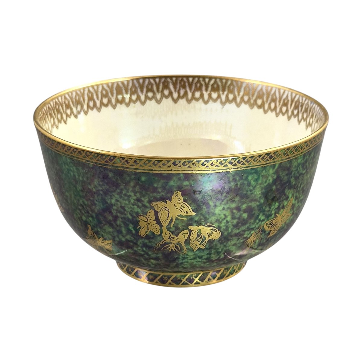Daisy Makeig-jones Wedgwood Fairyland Lustre Green Butterfly Bowl, C.1920-photo-2