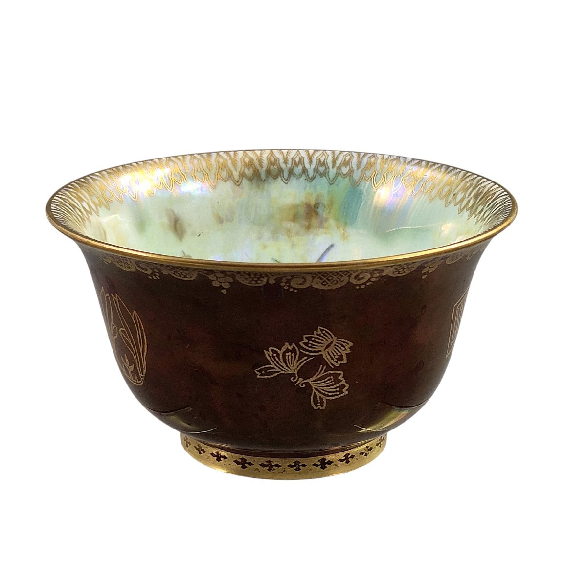 Wedgwood Fairyland Ruby Lustre Butterfly Bowl By Daisy Makeig-jones, C.1914-photo-1