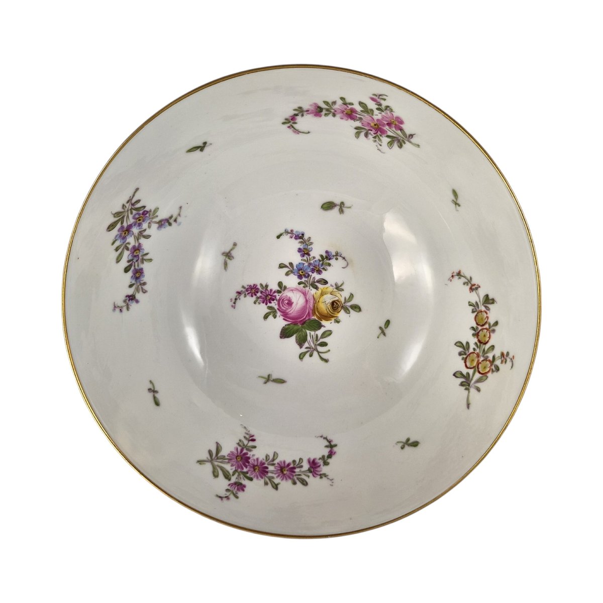 Attributed To Samson Paris Blue Ground Footed Porcelain Bowl, Late 19th Century-photo-4