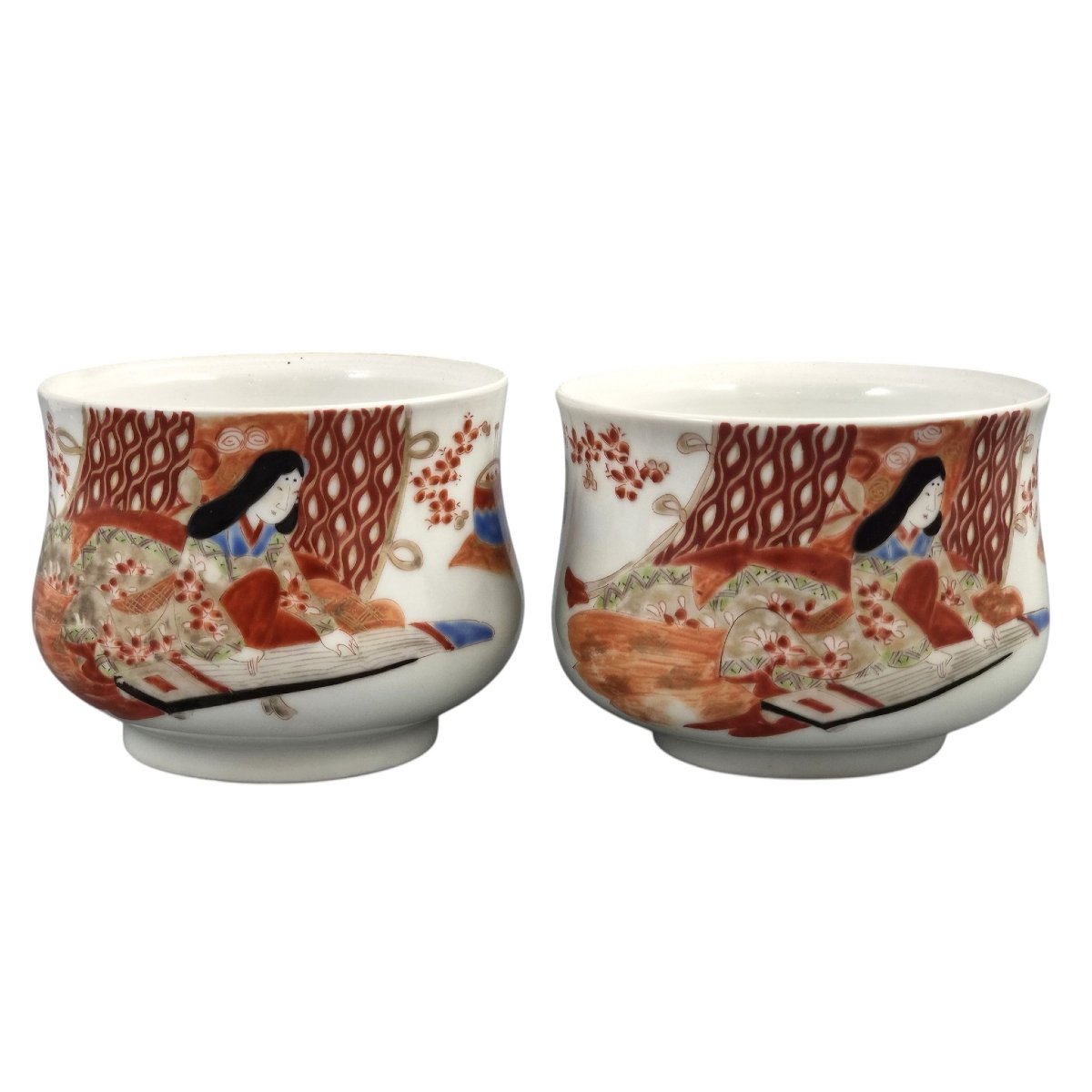 Japanese Imari Sencha Tea Cups By Gyokushi Of The Ginshōtei Studio, C.1890-photo-3