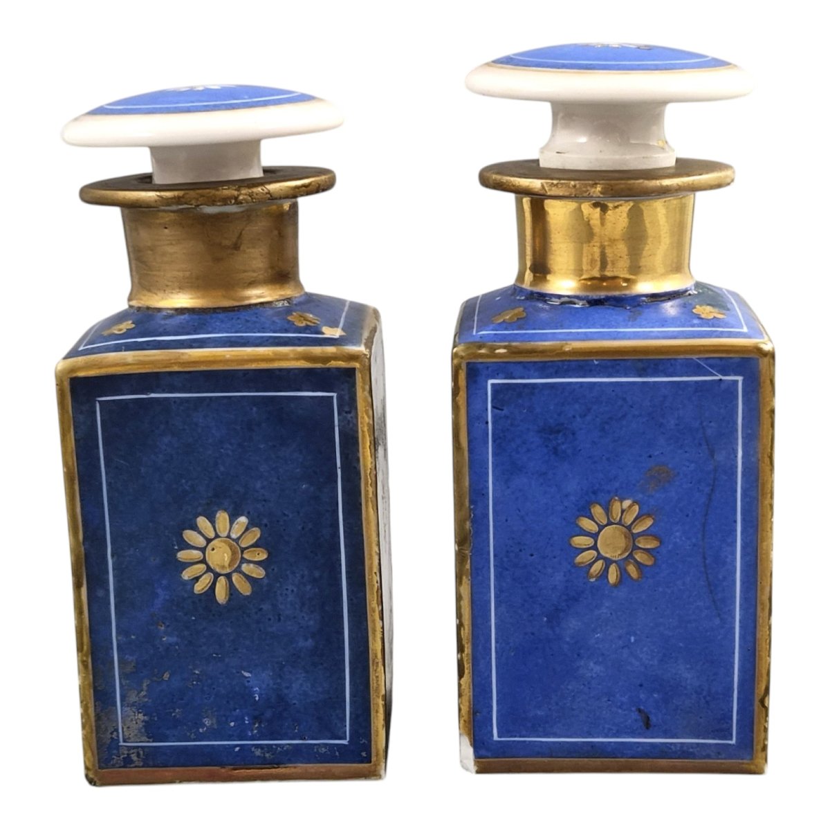 Jacob Petit Bleu De Roi Porcelain Scent Bottles, Louis Philippe Period-photo-3