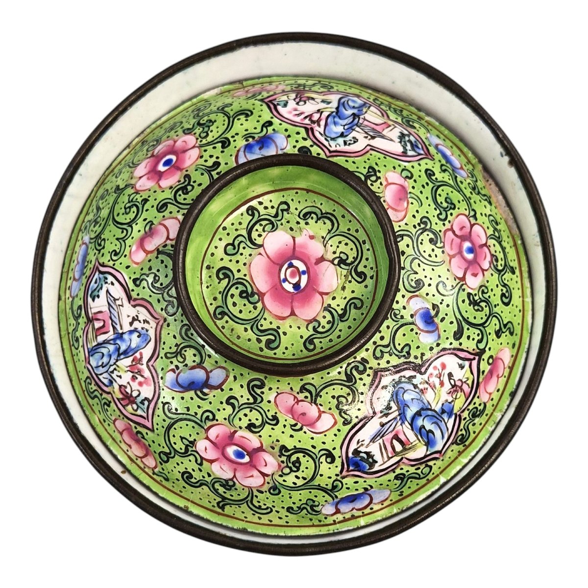 Gaiwan chinois en émaux de Canton, dynastie Qing, vers 1850–1860-photo-3