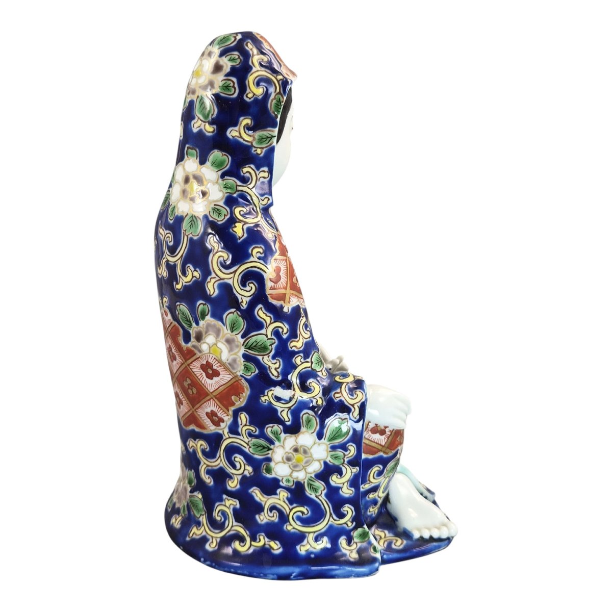 Figure Japonaise en Porcelaine d’Arita Représentant Jigoku Dayū, vers 1921-photo-1