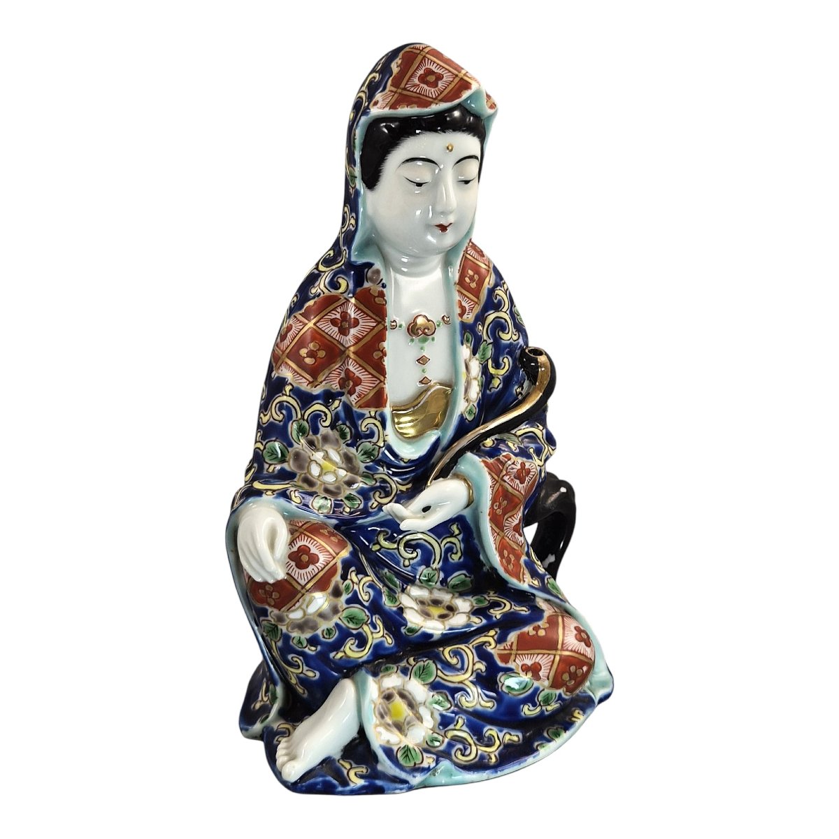 Figure Japonaise en Porcelaine d’Arita Représentant Jigoku Dayū, vers 1921-photo-3