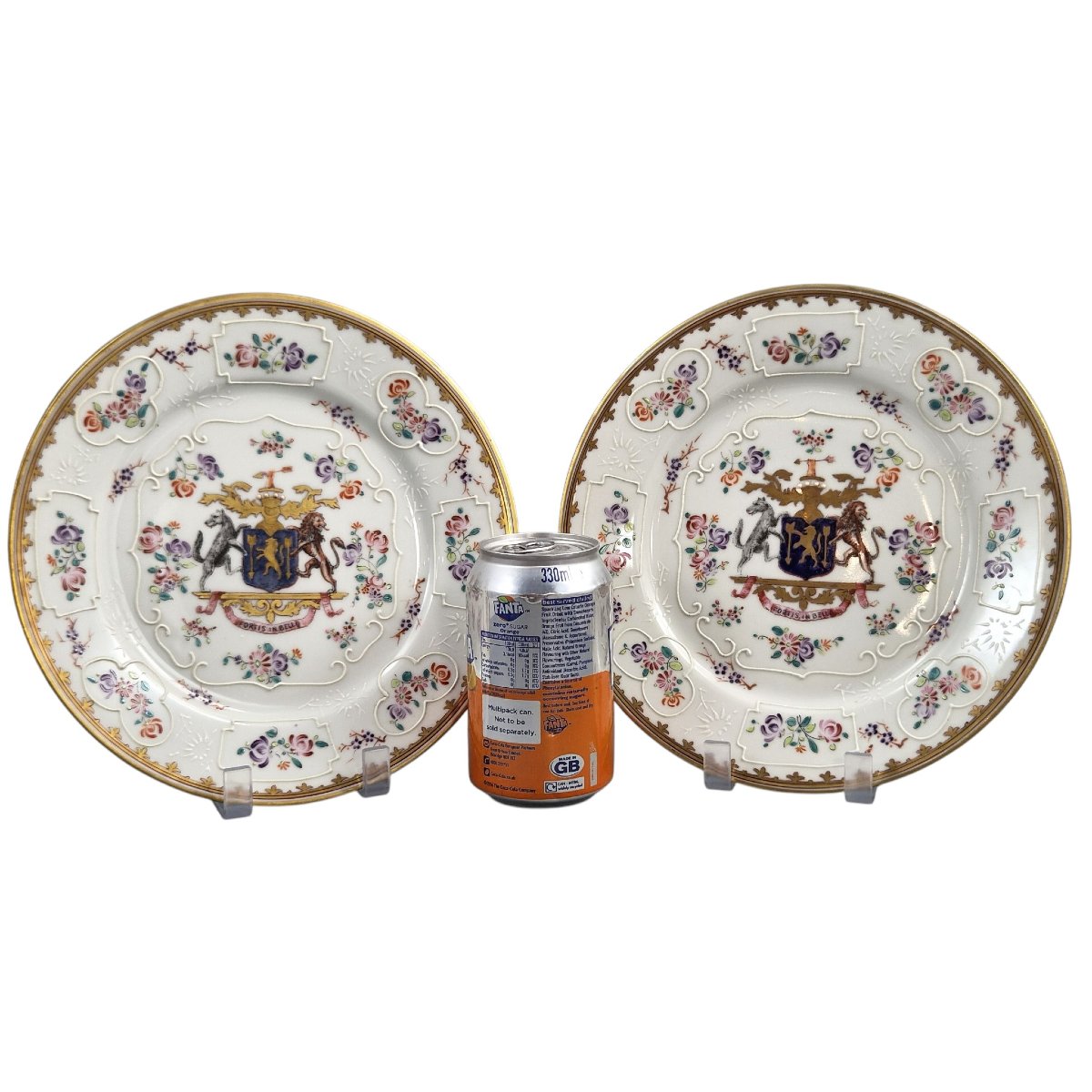 Edmé Samson & Cie Paris Armorial Porcelain Plates, C.1890-photo-6