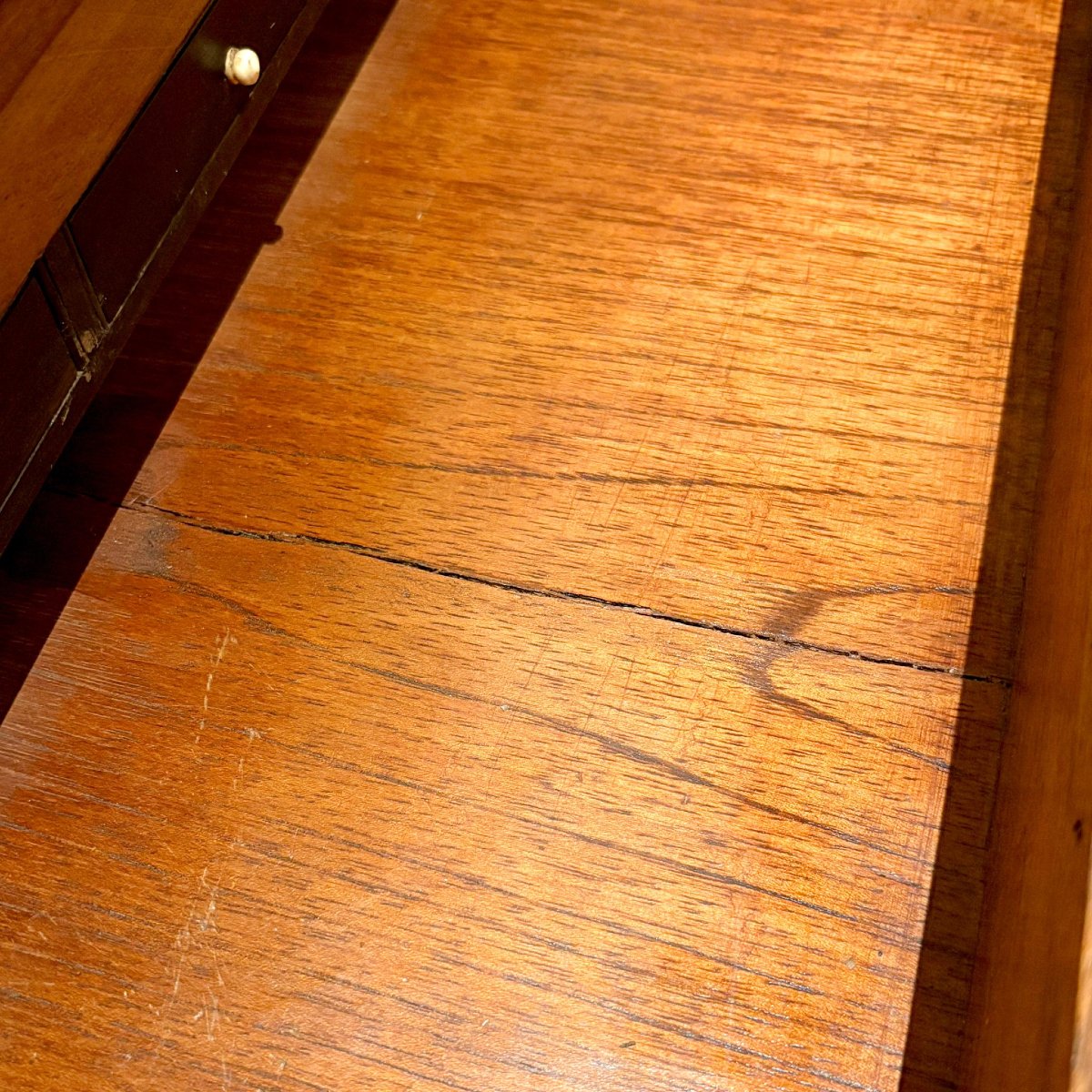 Large Victorian Mahogany Brass Bound Campaign Writing Slope With Working Key-photo-7