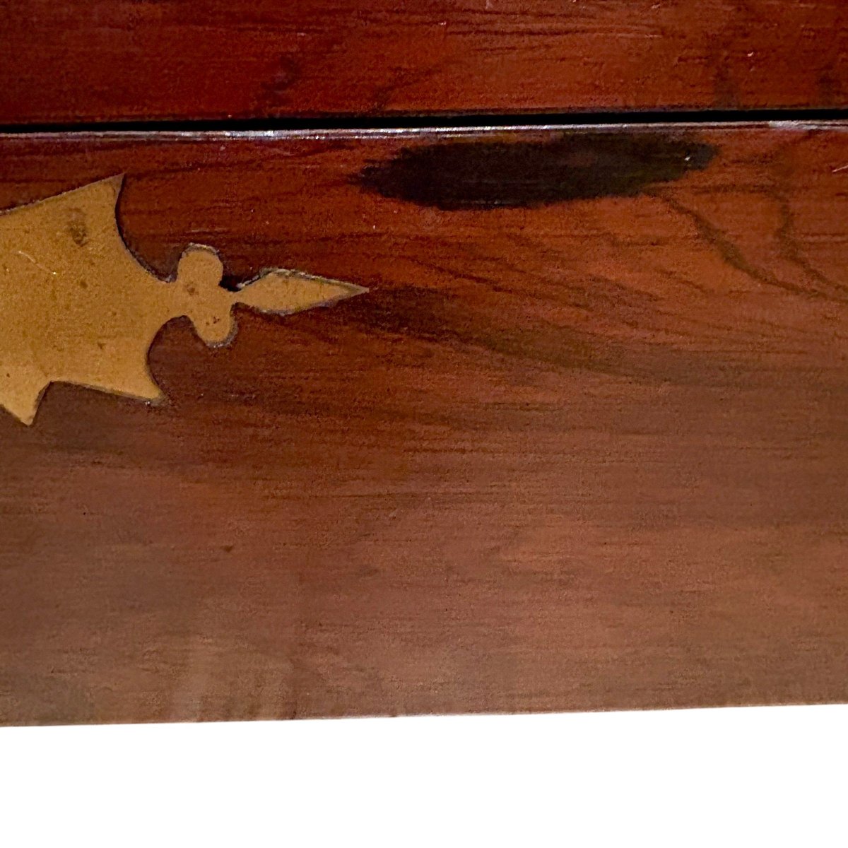 Large Victorian Mahogany Brass Bound Campaign Writing Slope With Working Key-photo-8