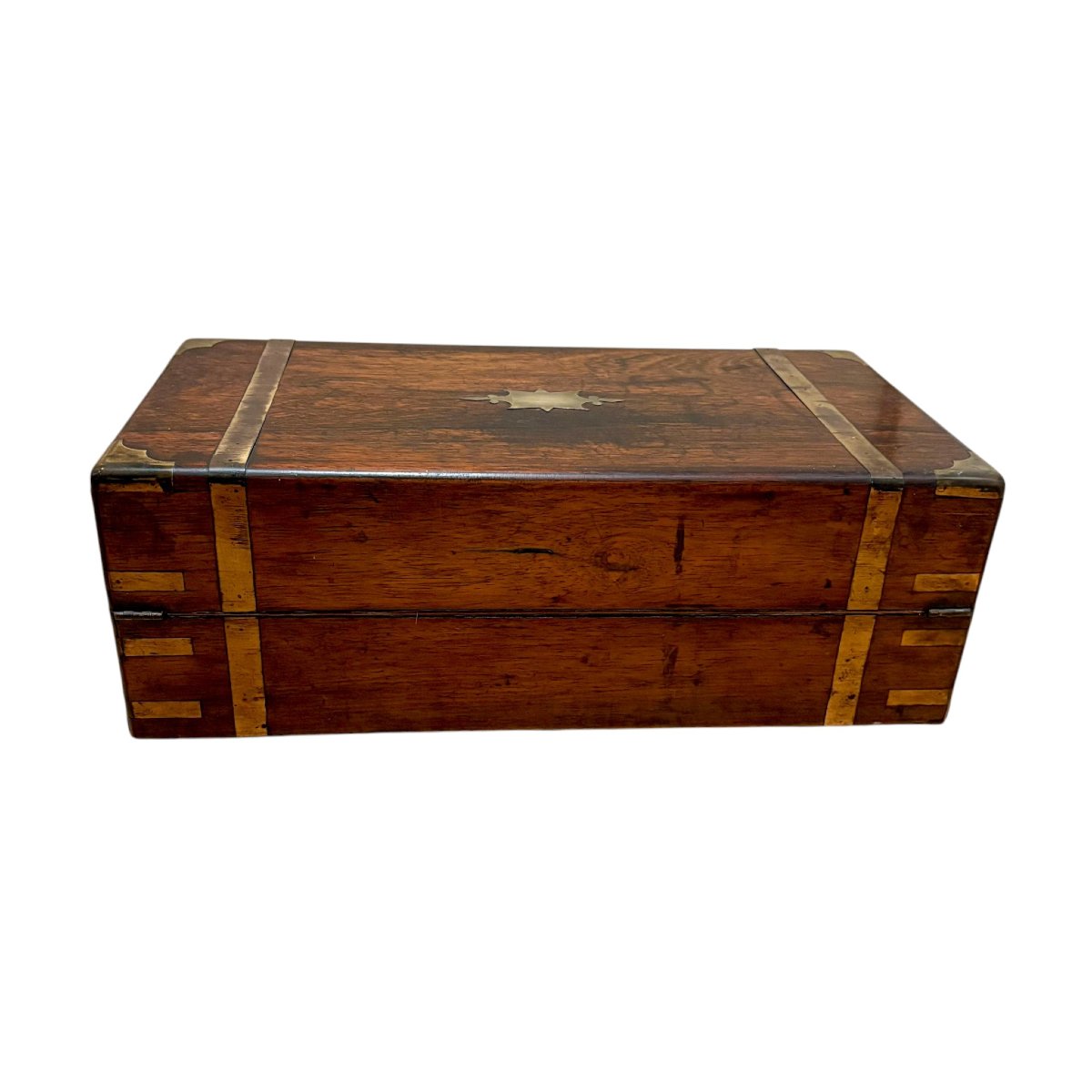 Victorian Rosewood Campaign Writing Slope With Working Key & Secret Drawers-photo-4