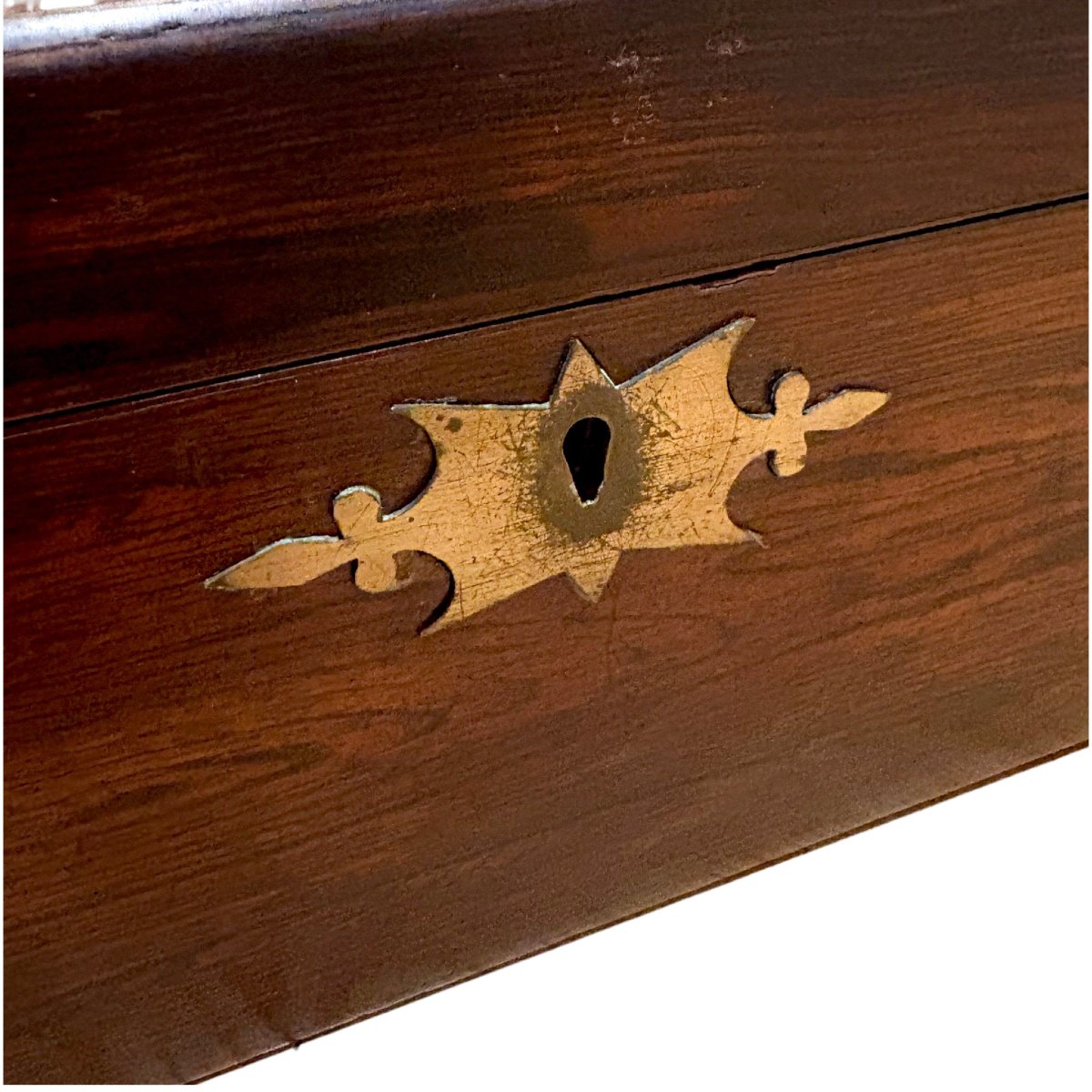 Victorian Rosewood Campaign Writing Slope With Working Key & Secret Drawers-photo-7