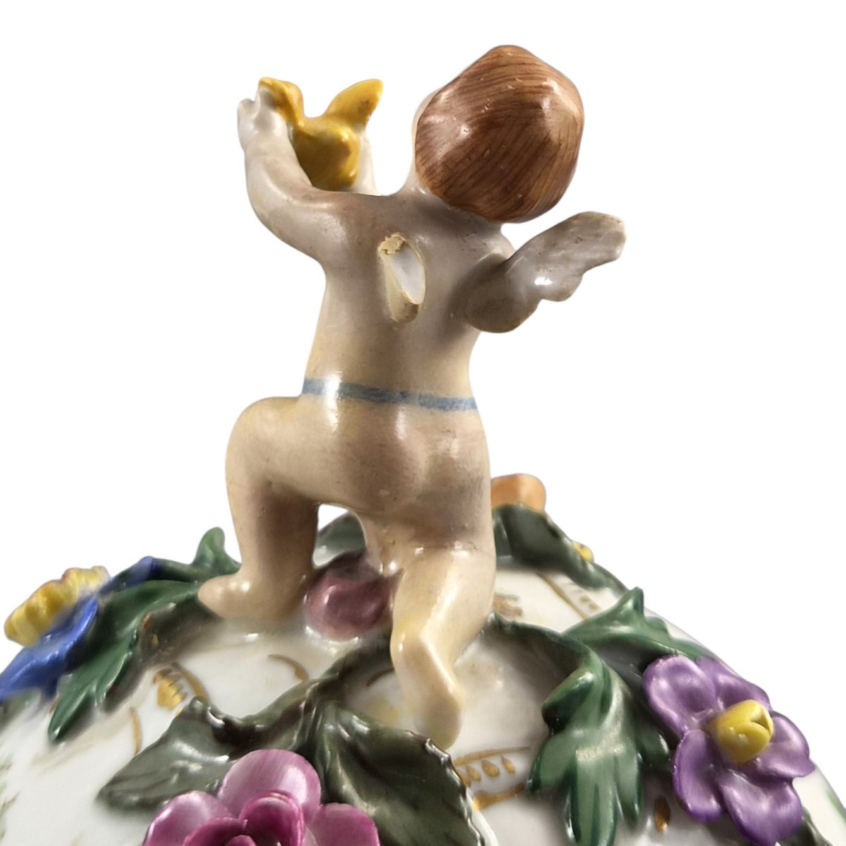 Urne Pot-pourri Couverte En Porcelaine De Carl Thieme, Potschappel Dresde, Vers 1901-photo-3