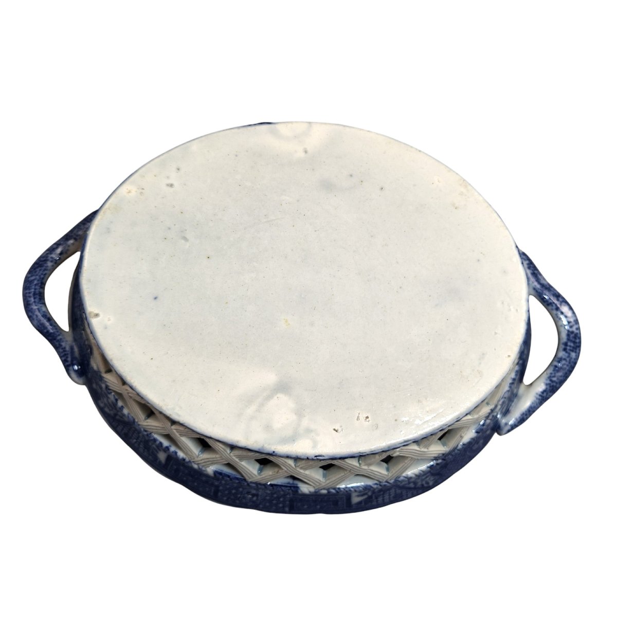 Regency Spode Reticulated Chestnut Basket, Long Bridge Pattern, C.1810-1815-photo-4