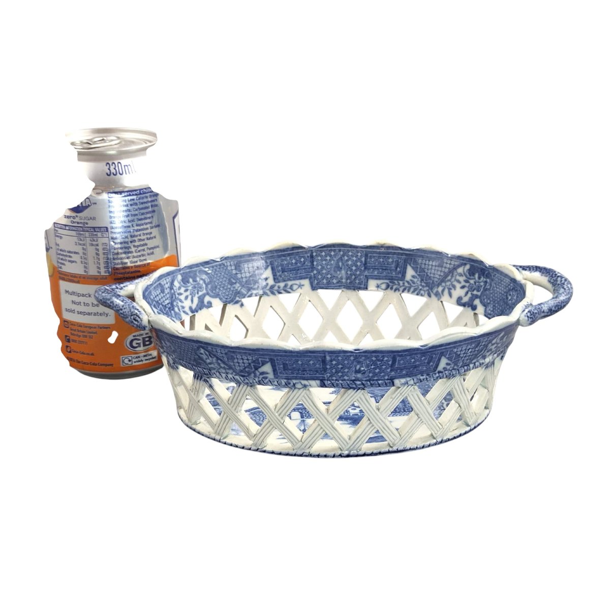 Regency Spode Reticulated Chestnut Basket, Long Bridge Pattern, C.1810-1815-photo-7