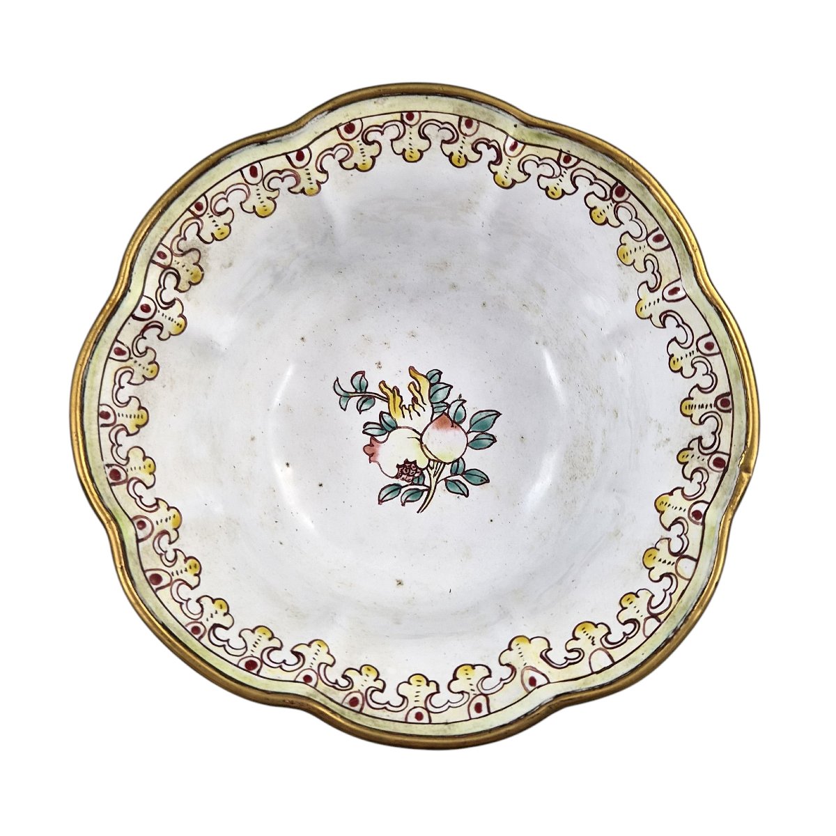 Coupe En Émail Peint De Canton Sur Cuivre Famille Noire, Vers 1885-1905-photo-2